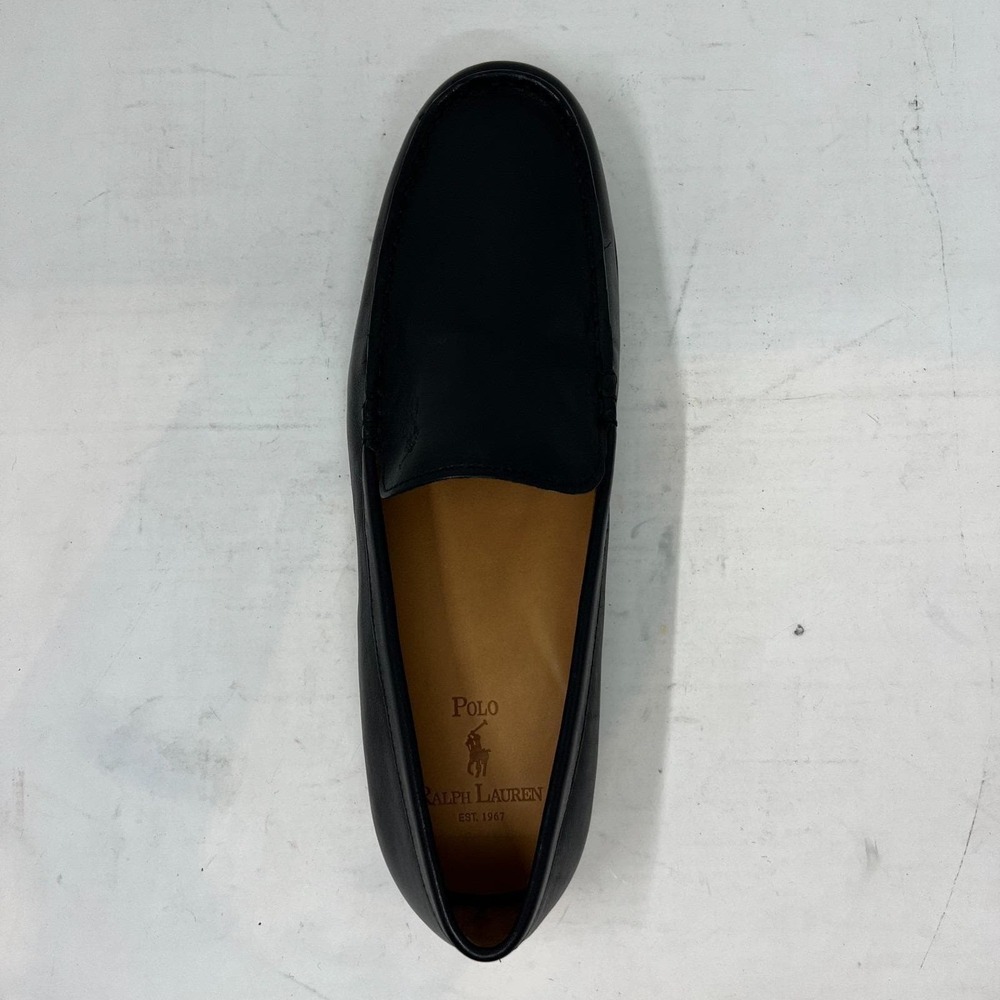 Polo Ralph Lauren Allon Loafers Mens 10D Black Leather Slip On Driving Shoes VTG - Picture 9 of 15